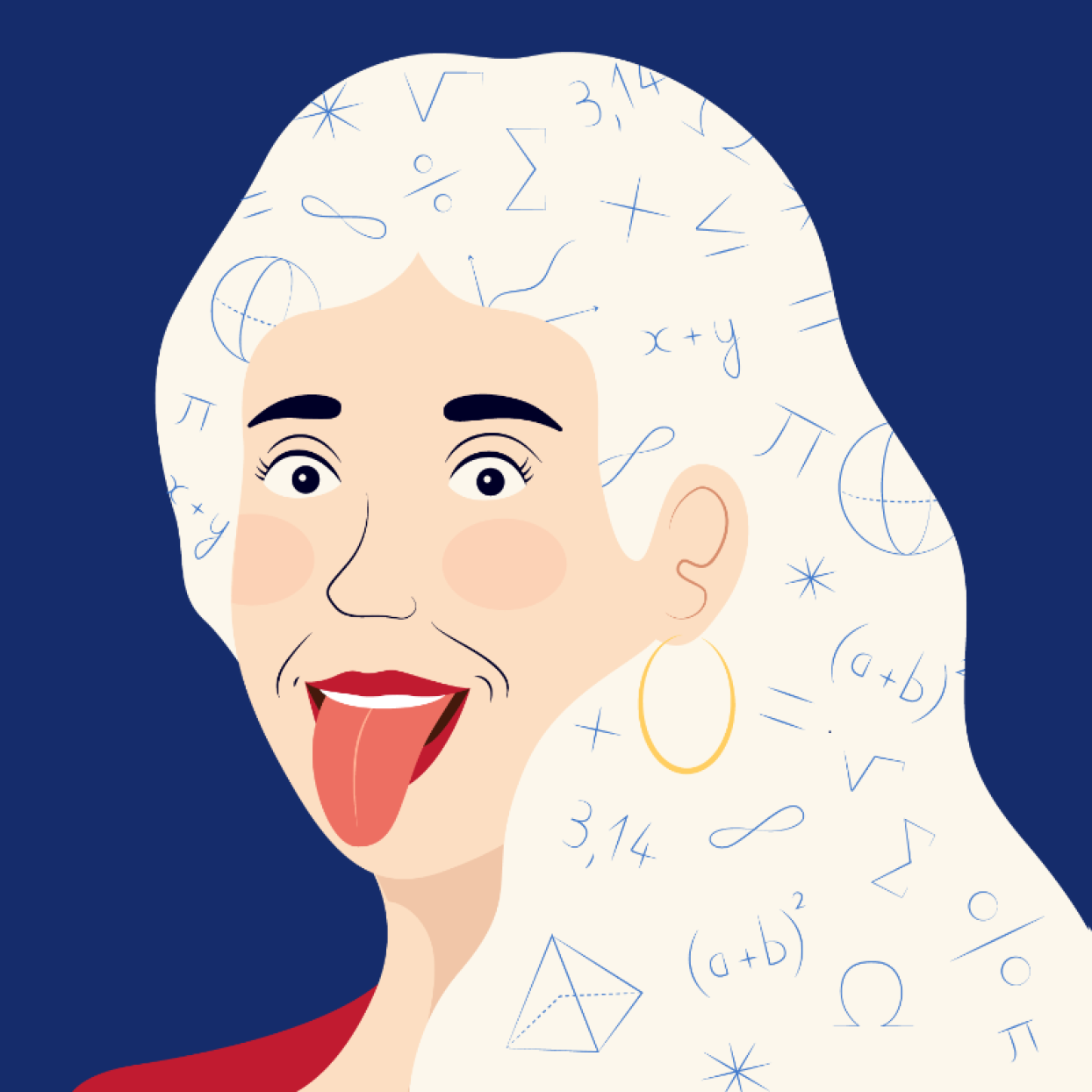 femme Einstein cheveux formules de maths
