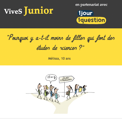 ”Pourquoi y a-t-il moins de filles qui font des études de sciences ?”